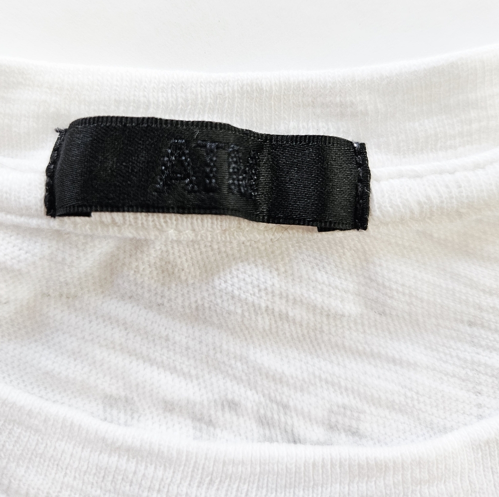 ATM Anthony Thomas Melillo White Heathered Schoolboy Crew Neck Tee T-Shirt M - Picture 11 of 13